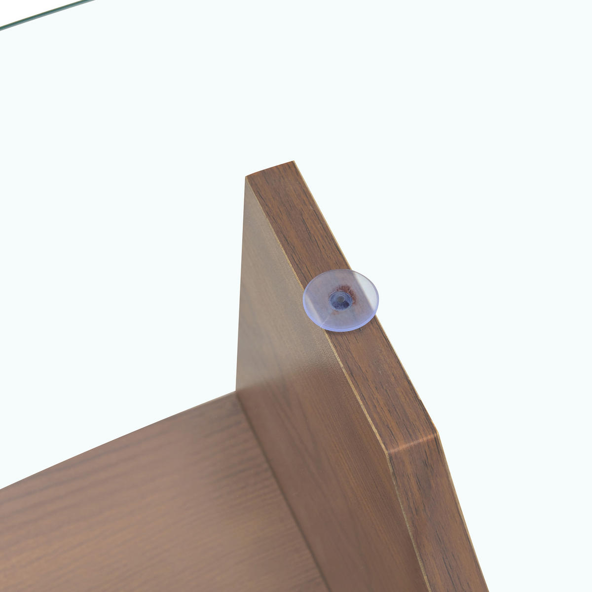 COUCHTISCH 104,9/60/45 cm transparent nussbaumfarben aus Holzwerkstoff und Sicherheitsglas mit Ablage - Nussbaumfarben, Holzwerkstoff (104.9/60/45cm) - OKWISH