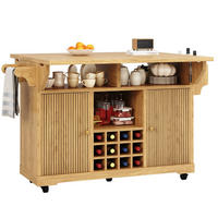 SERVIERWAGEN mit ausklappbaren Tischenden und Stauraum 142,5 cm Natural Wood - Naturfarben, Holz (80/95/142.5cm) - Beauniv