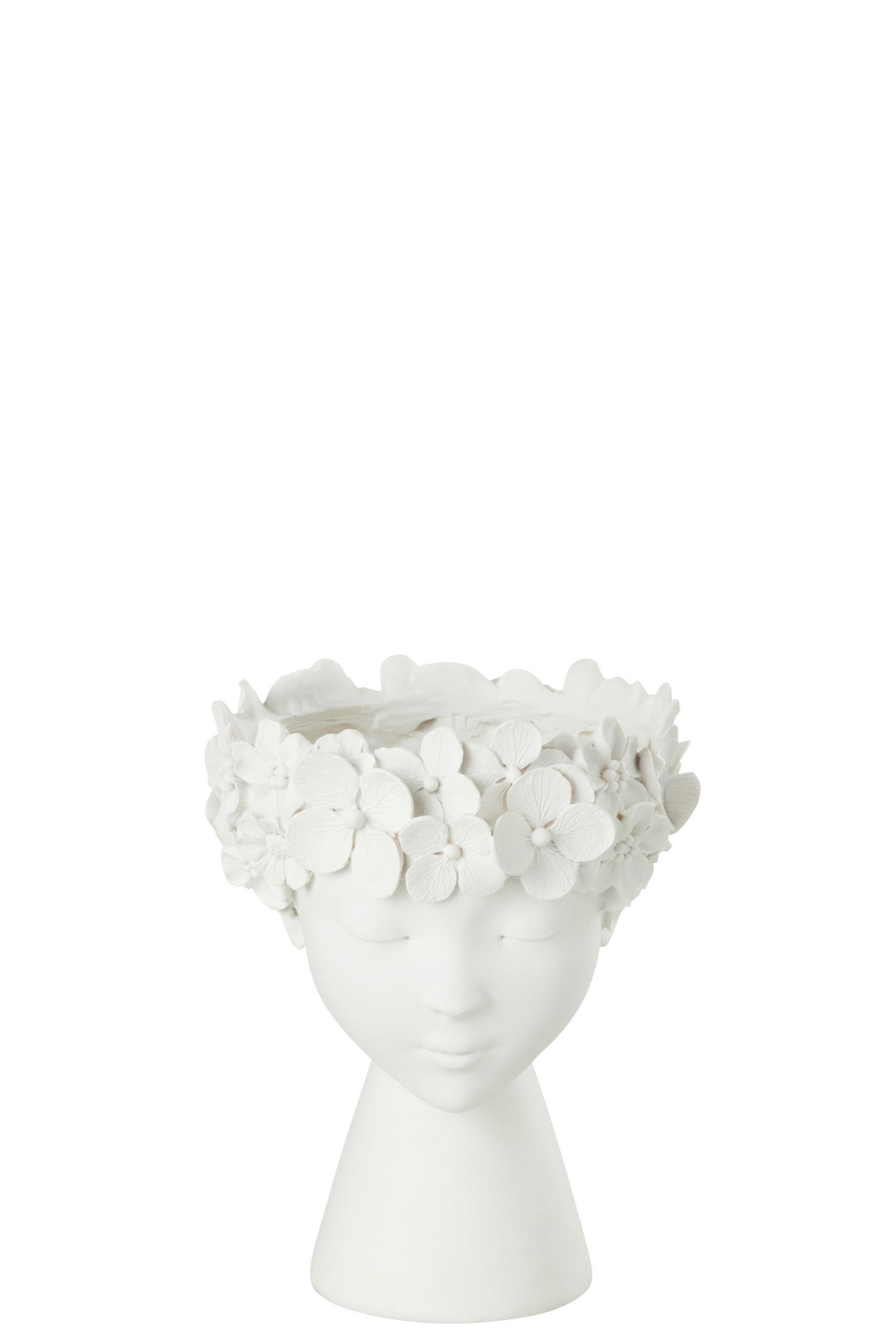 BLUMENTOPF KOPF - Kunststoff - Weiß - S - Ø 21 cm - Weiß, Kunststoff (21/23cm) - J-Line