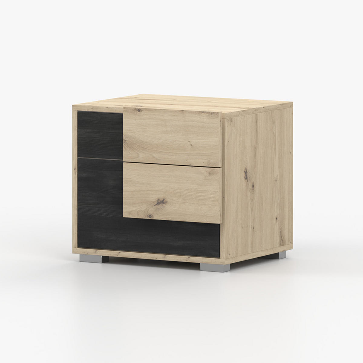 NACHTTISCH BAFRA 23, 50/45/44, 2 Schubladen, Artisan Eiche - Eiche Artisan, Holzwerkstoff (50/44/45cm) - imoebel24