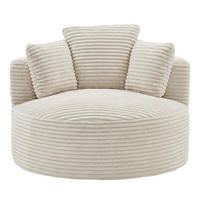 SESSEL weicher cordstoff taschenfederkern & komprimierte lieferung - Beige, Textil (124/86/113cm) - Urban Meuble