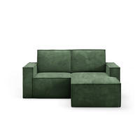 ECKSOFA Orto Grün, Zweisitzer Kordecksofa linke seite - Grün, Holzwerkstoff/Textil (180/141cm) - Bettso