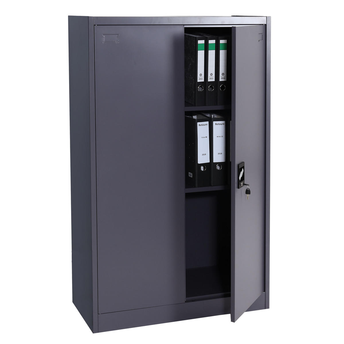 AKTENSCHRANK Grau - Grau, Metall (90/140/40cm) - MCW