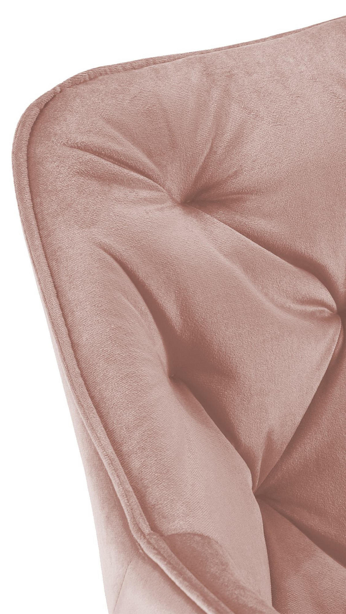 ARMLEHNENSTUHL Samt pink - Pink/Schwarz, Textil/Metall (58/83/62cm) - CLP