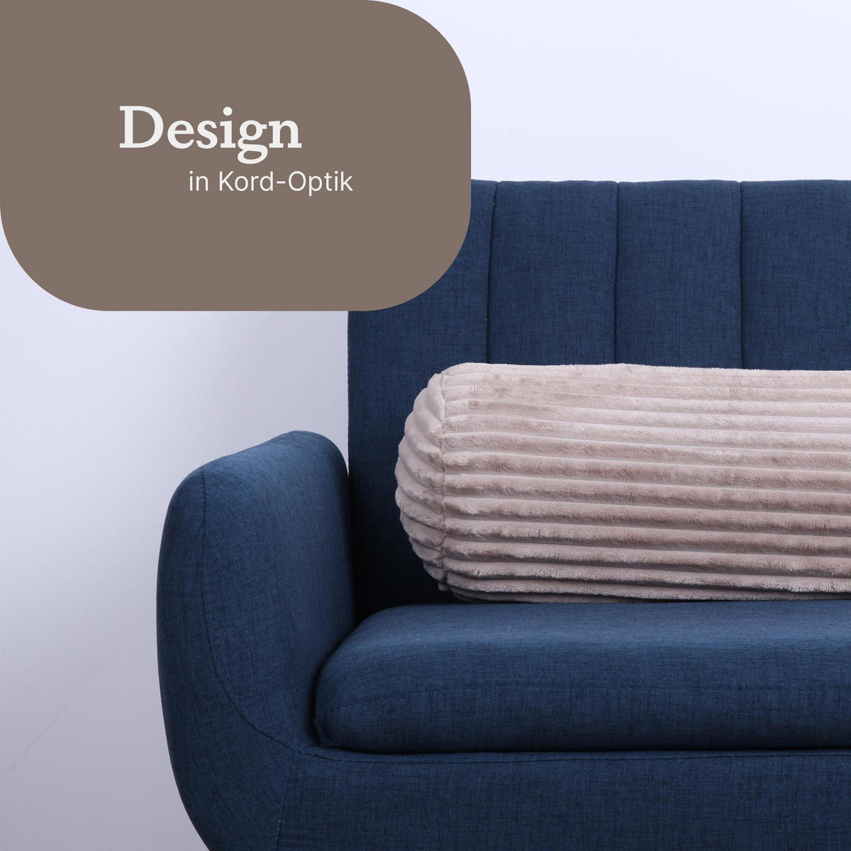 DEKOKISSEN Cord 20x70 cm Hellbraun - Hellbraun, Textil (20/70cm) - Bestlivings