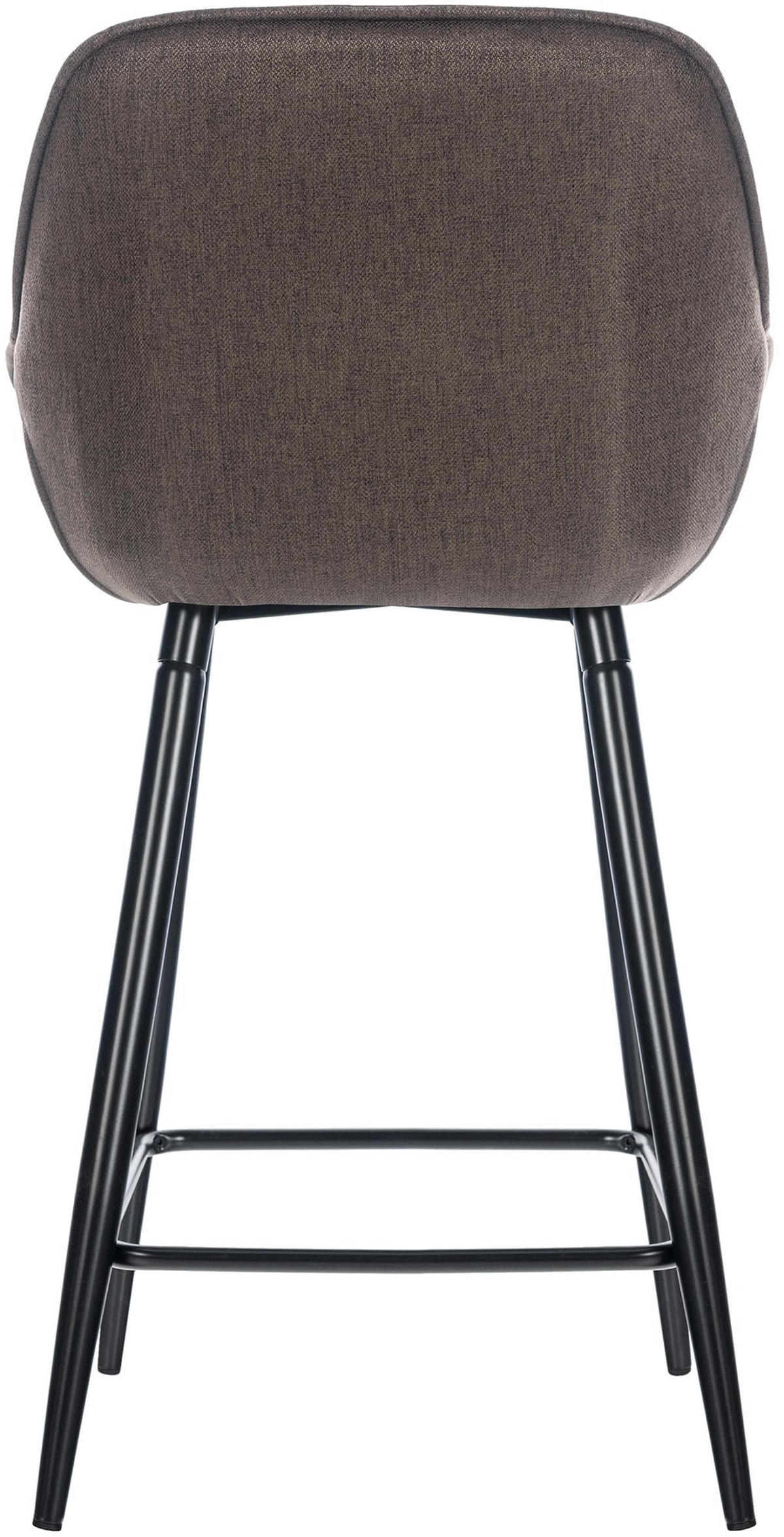 BARHOCKER 2er Set Stoff braun - Schwarz/Braun, Textil/Metall (54/93.5/57.5cm) - CLP
