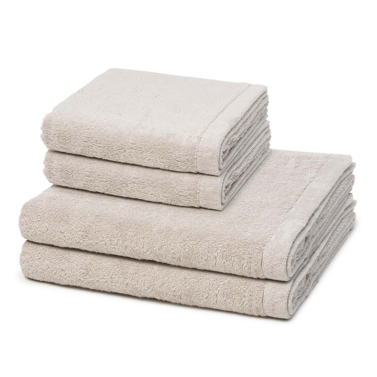 FROTTIERSET Lifestyle 4-teilig - Beige, Textil (50/100cm) - Cawoe