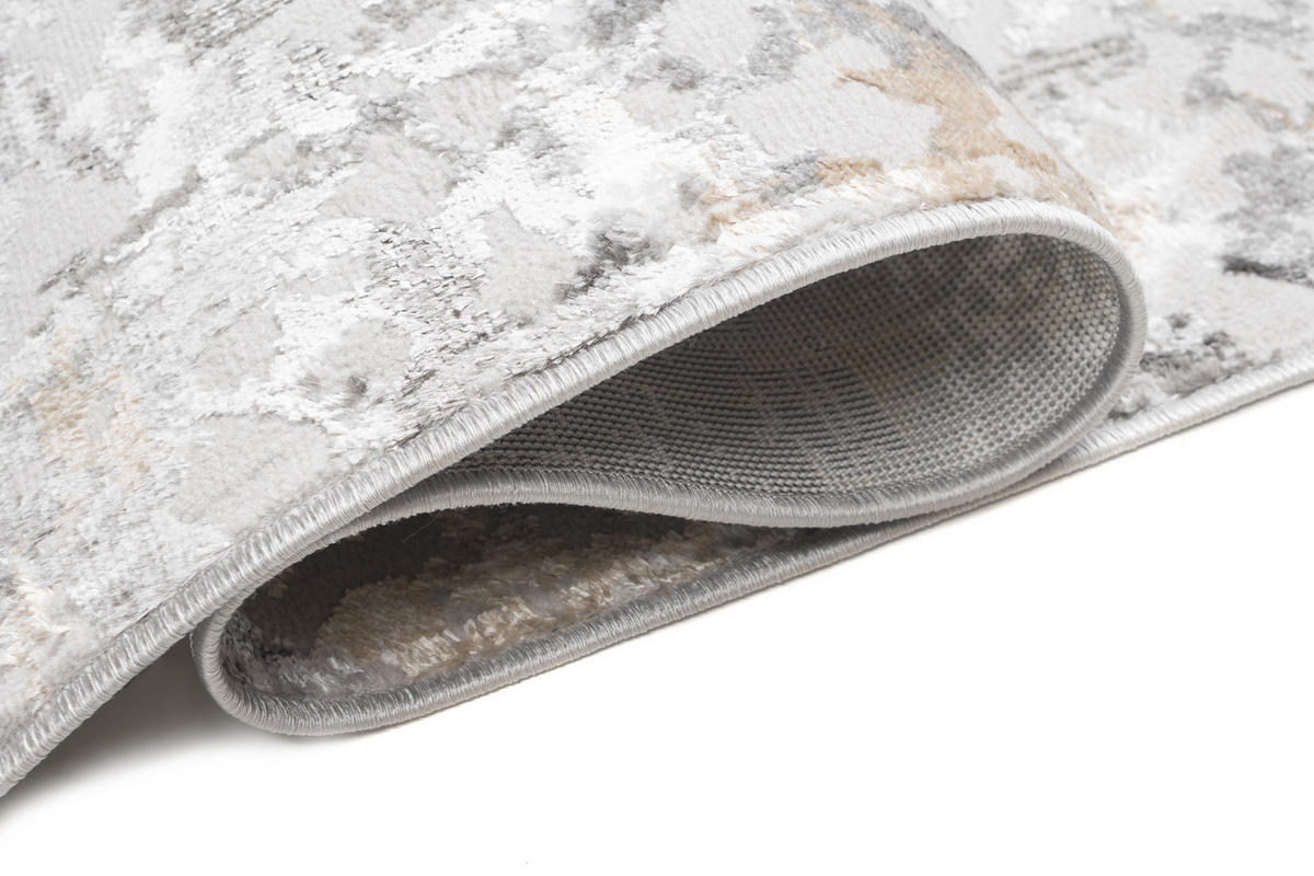 LÄUFER Crystal Hellgrau Marmor Optik 100/300 cm - Hellgrau, Textil (100/300cm) - Tapiso
