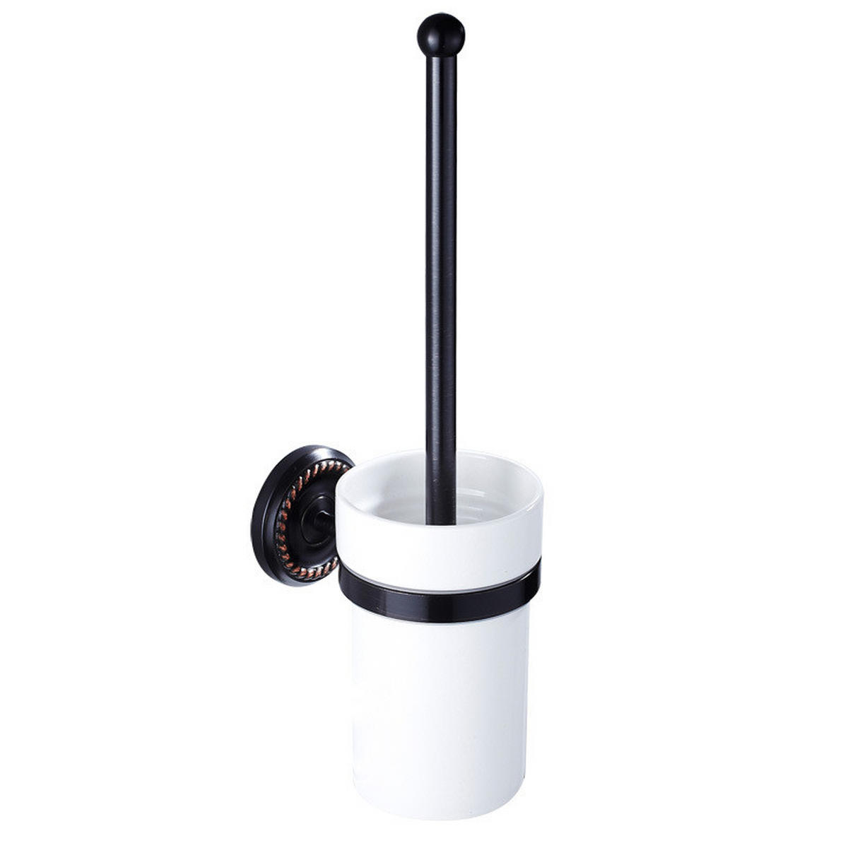 TOILETTENBÜRSTENHALTER – Schwarz (17 x 10,5 x 36,5 cm) - Schwarz, Metall (14/37/9cm)