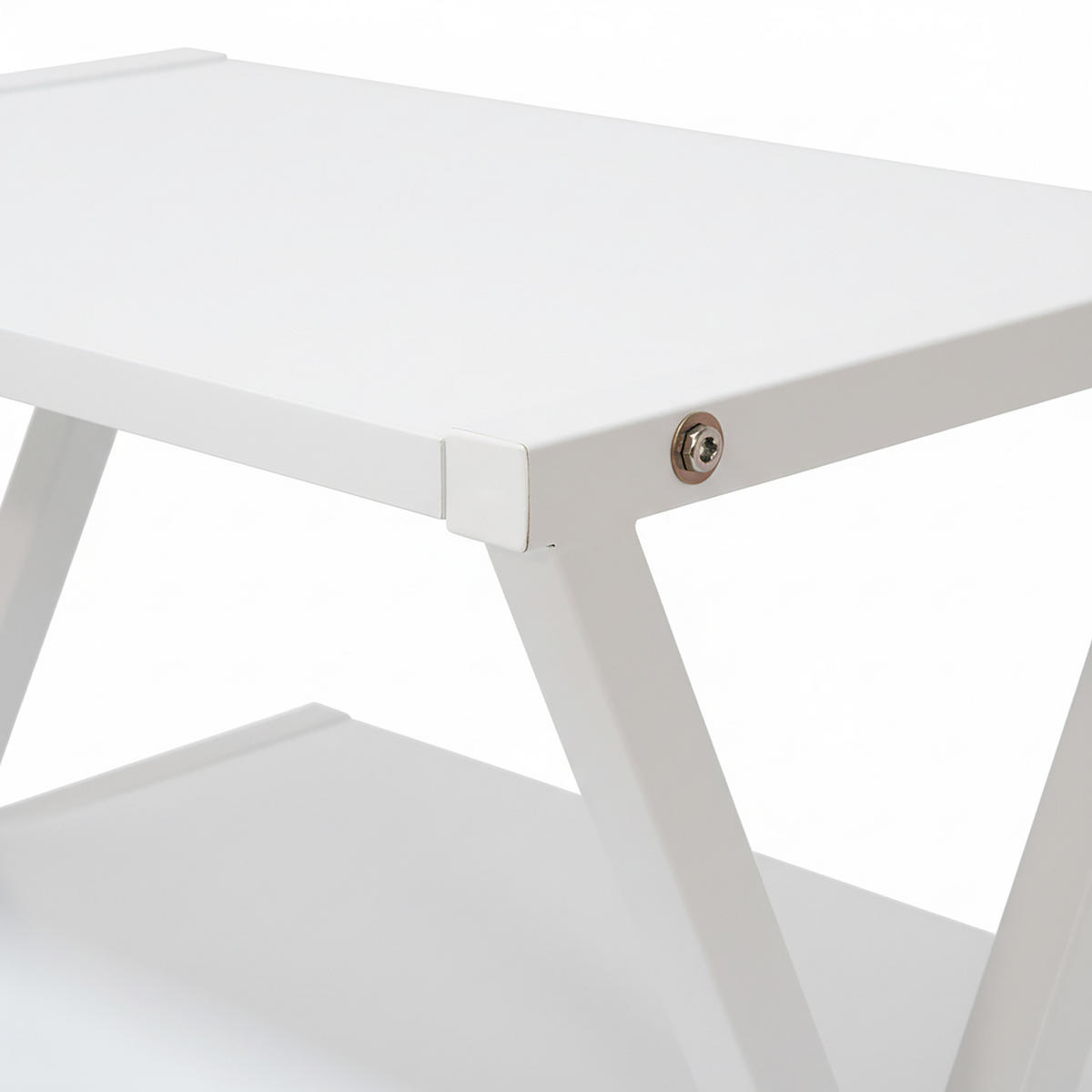DRUCKERSTÄNDER Weiß Industrial mit Rollen 2 Ebenen - Weiß, Holzwerkstoff/Kunststoff (44/40/30cm) - Relaxdays