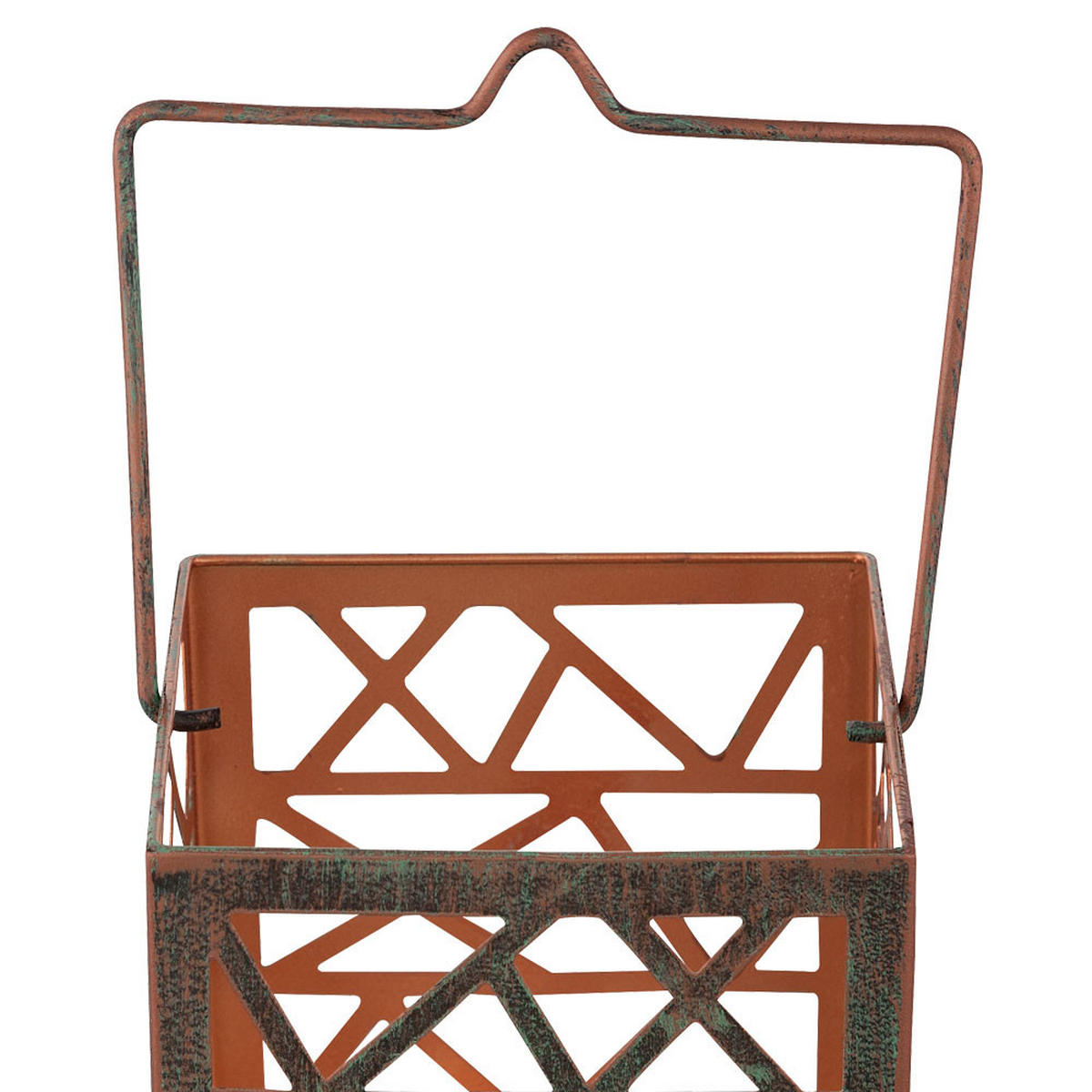 LED AUSSENLEUCHTE Feuereffekt Rostoptik Braun 2er Set - Braun, Metall (14/14/27cm)