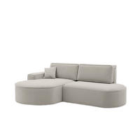 ECKSOFA Modena Pro - Komfort Und Stil Stoff Salvador Hellgrau Links - Hellgrau, Holz (278/179cm) - Kaiser Möbel