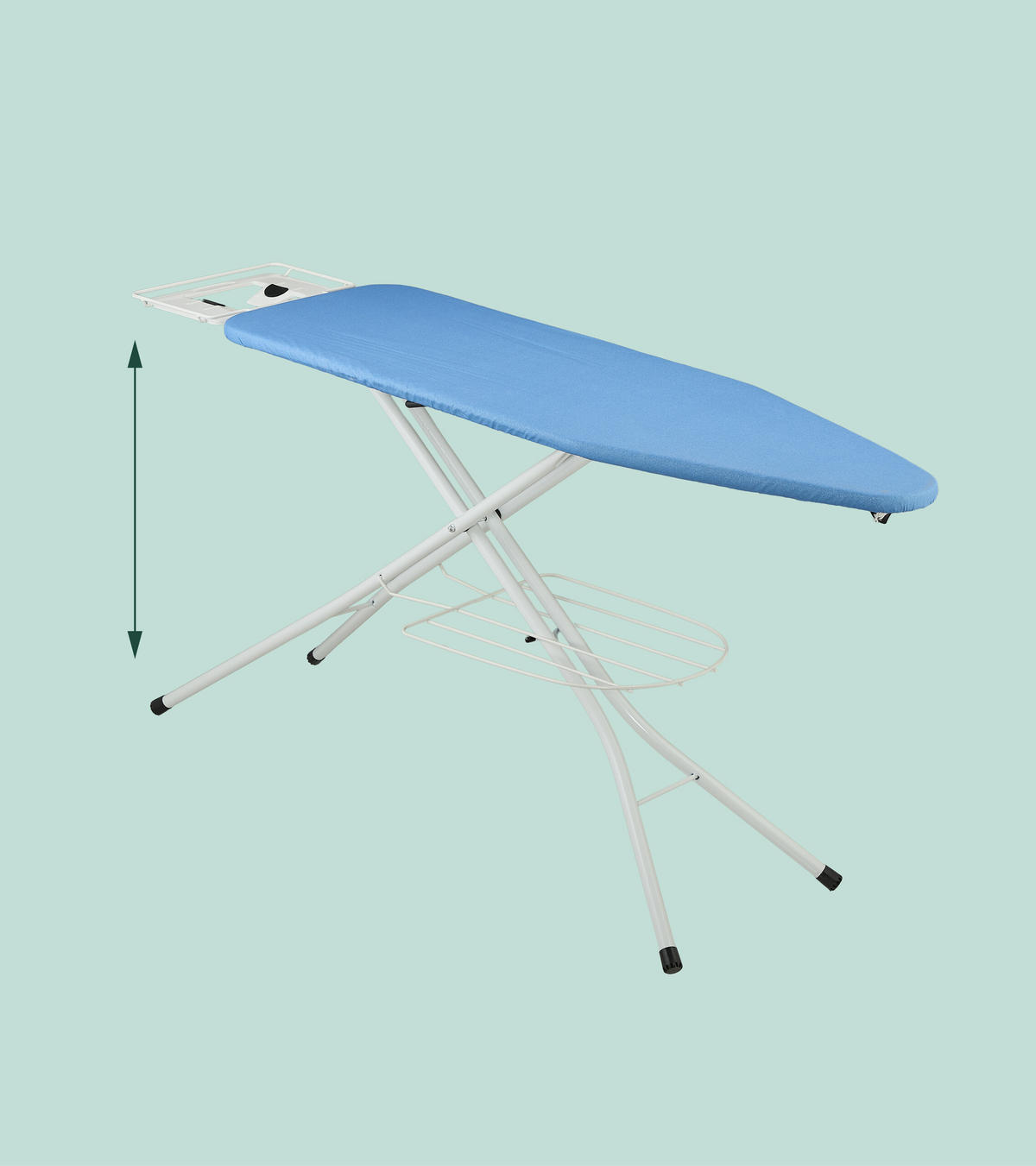 ŽEHLIACA doska - viacfarebná, kov/textil (143/38cm) - Relaxdays