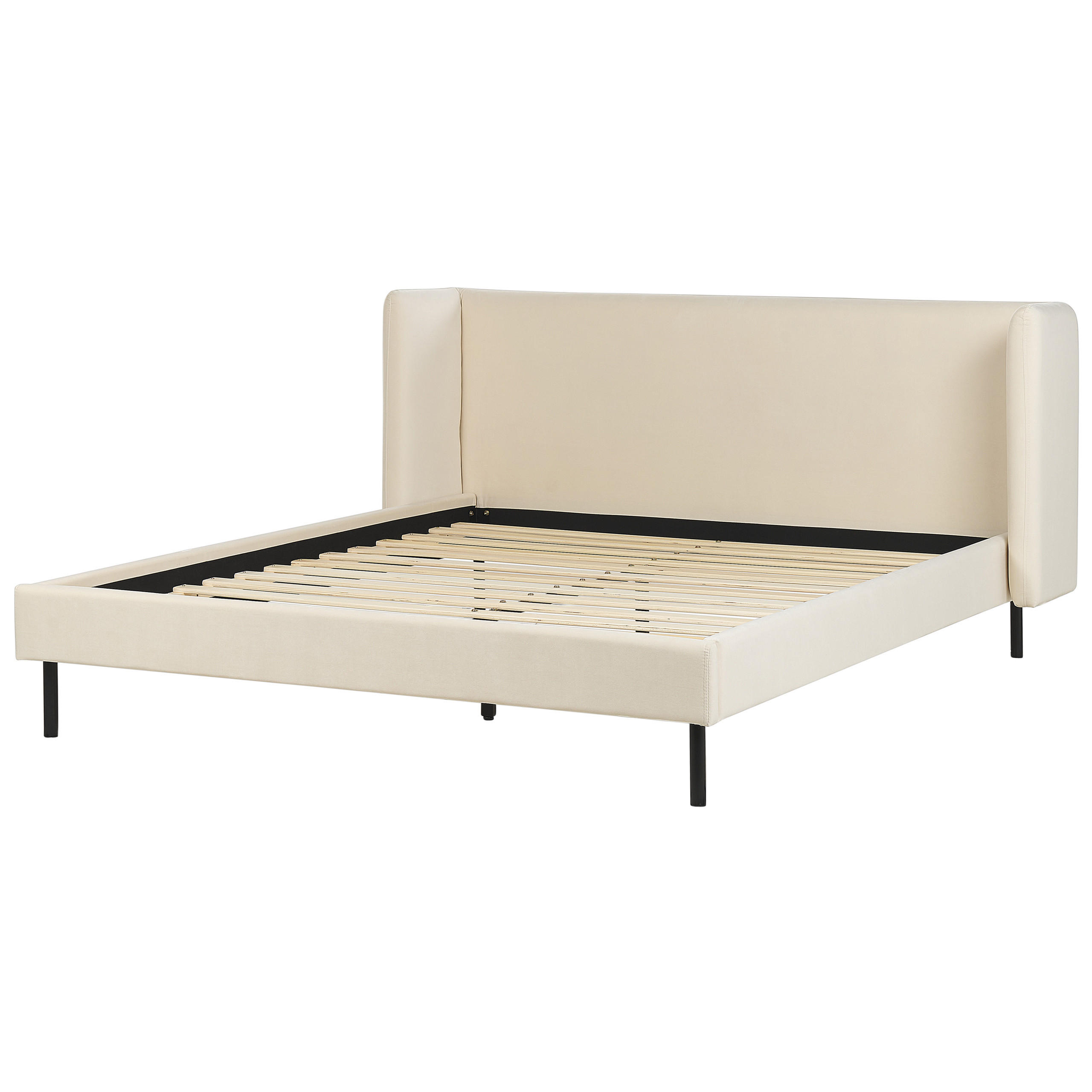 POLSTERBETT 160/200cm Helles Beige Arette - Beige, Textil (160/200cm) - Beliani