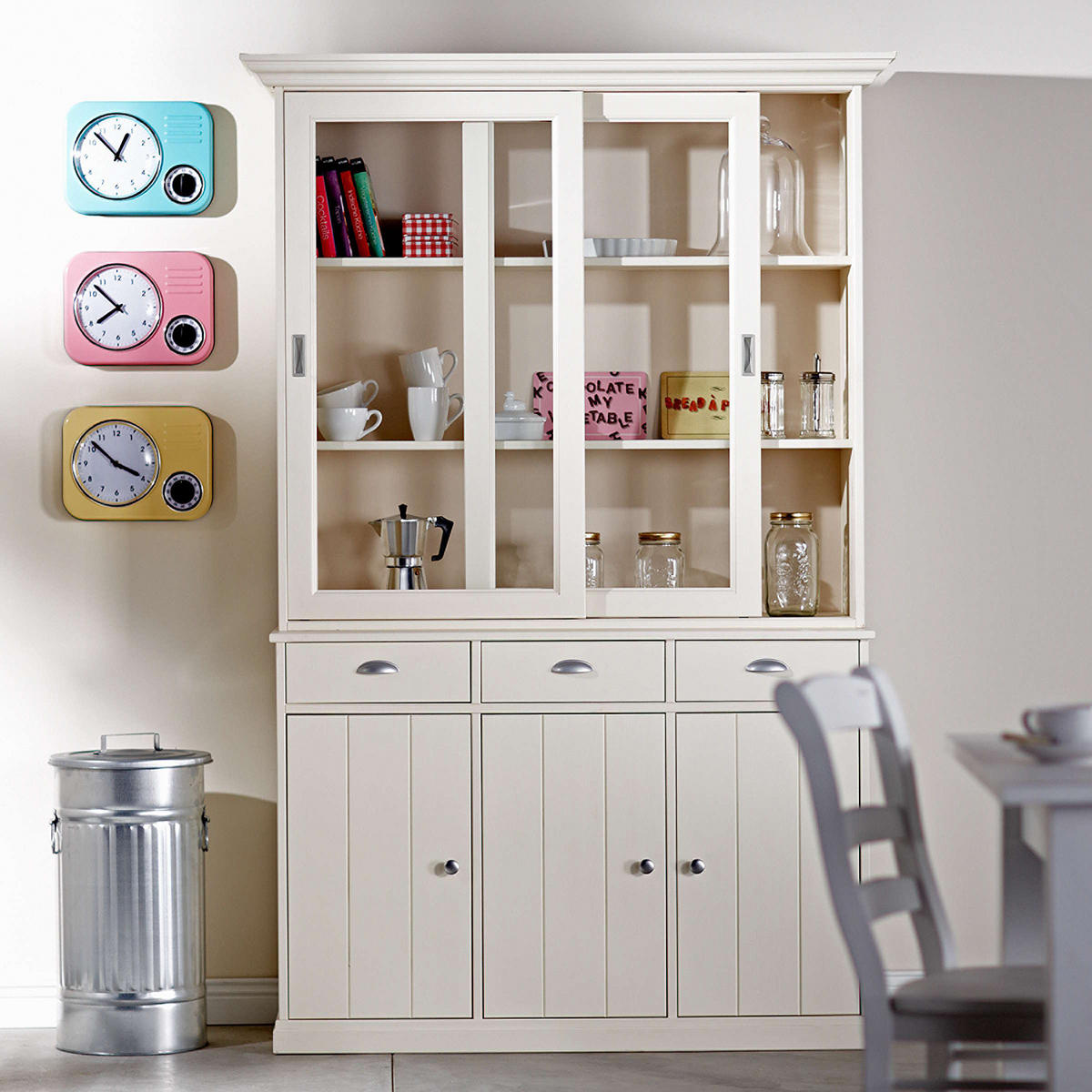 MÜLLTONNE Zinc Oskar - Silberfarben, Metall (34/64/34cm) - Butlers