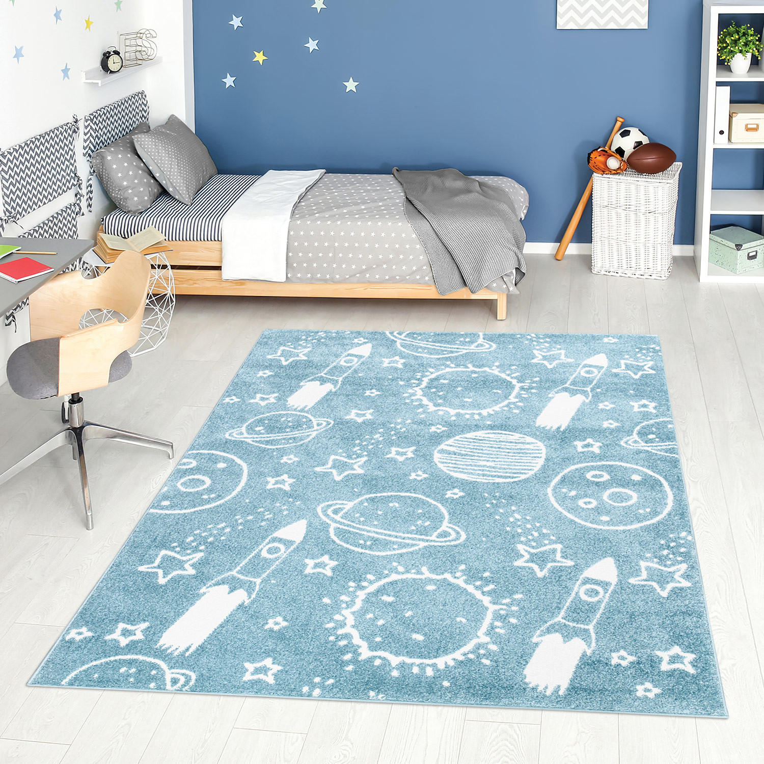 KINDERTEPPICH Anime 912 Blau 190x280 cm - Blau, Textil (190/280cm) - carpet city