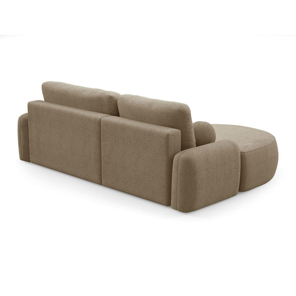 ECKSOFA CLEO mit Schlaffunktion Version Linke QUELLE 18 - Cappuccino, Kunststoff (264/172cm) - Lookway