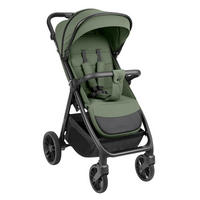 KINDERWAGEN, Buggy Jody grün PU-Räder Federung Hinterradbremse 5-Punkt-Gurt - Grün, Metall (89/54/105cm) - Kikka boo
