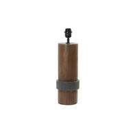 TISCHLEUCHTE MANILLA Ø15x45 cm, Holz, Braun-Schwarz - Braun, Holz (15/15/45cm) - Light & Living