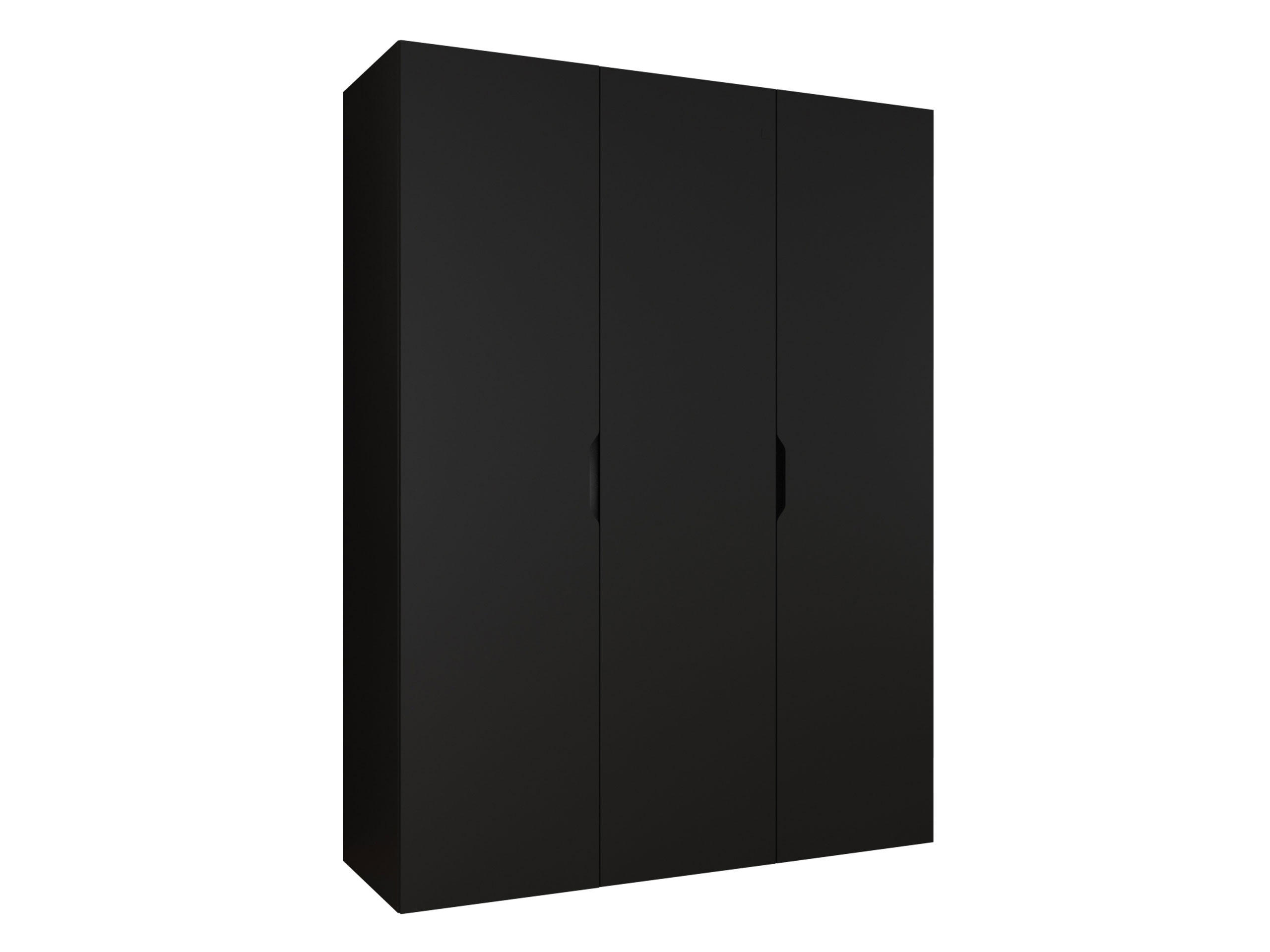 DREHTÜRENSCHRANK Malaga 150 - Schwarz, Holzwerkstoff (150/202/52cm) - MIRJAN24
