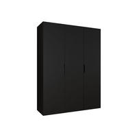 DREHTÜRENSCHRANK Malaga 150 - Schwarz, Holzwerkstoff (150/202/52cm) - MIRJAN24