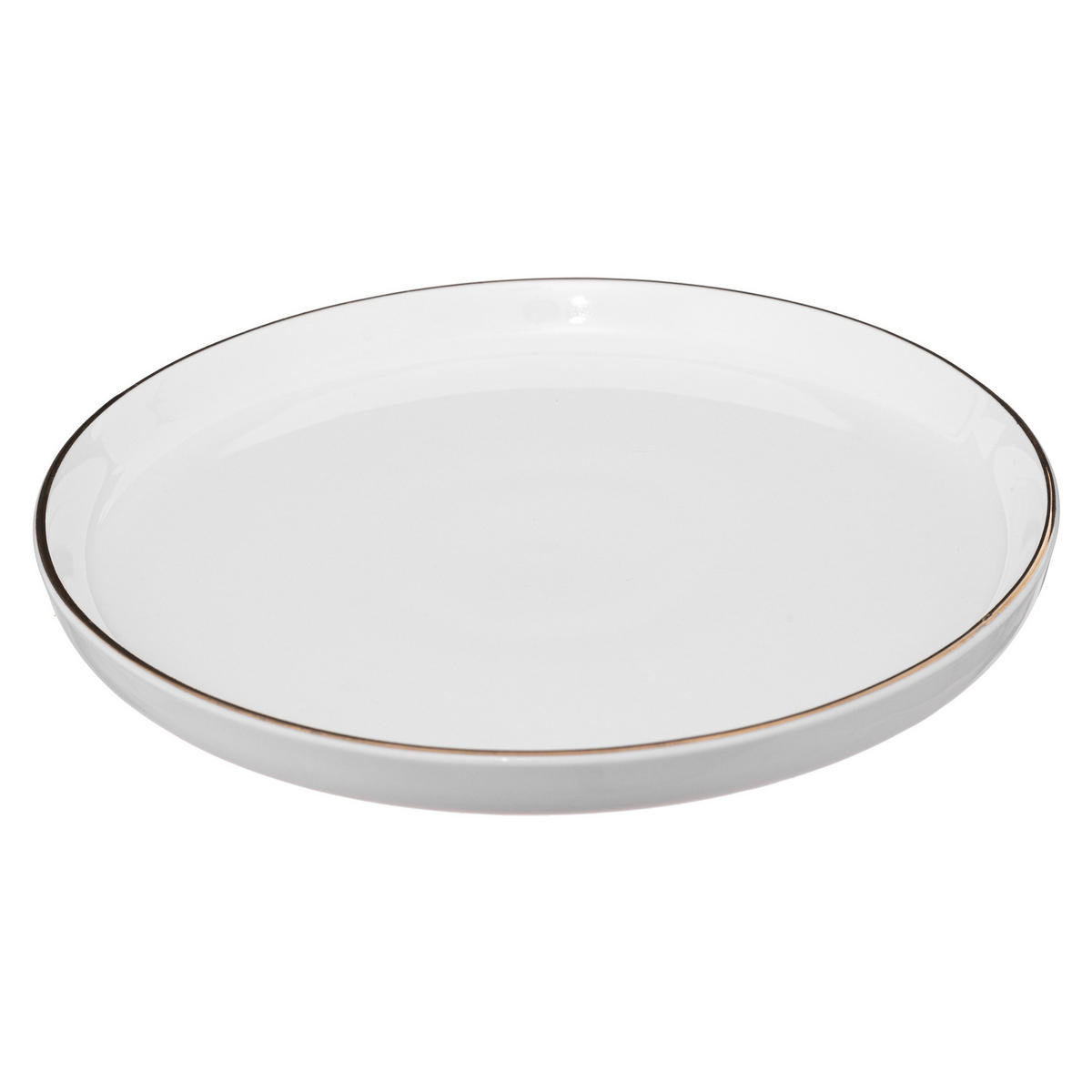 DESSERTTELLER mit goldenem Rand Sublima Weiß 20/20/2,2 cm - Weiß, Keramik (20cm) - Secret de Gourmet