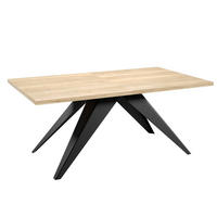 ESSTISCHE SENTO - Hellbraun/Schwarz, Holzwerkstoff (80/140/76cm) - Meblini