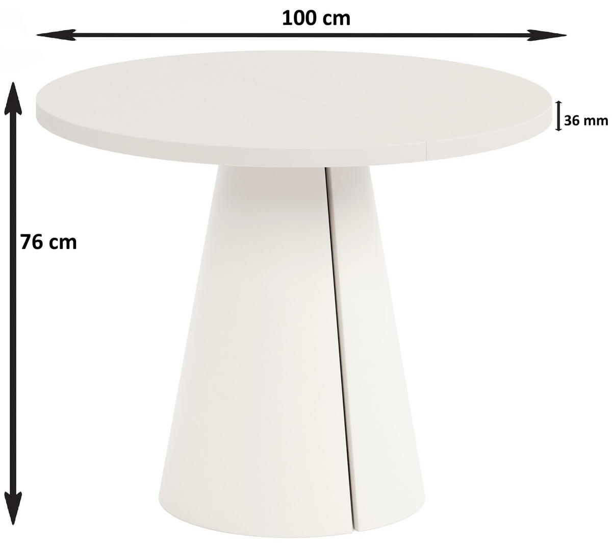 TISCH Schwarz ALMA Ausziehbar 100/176 cm - Walnussfarben/Schwarz, Holzwerkstoff (2/100/76cm) - Sepro Meble