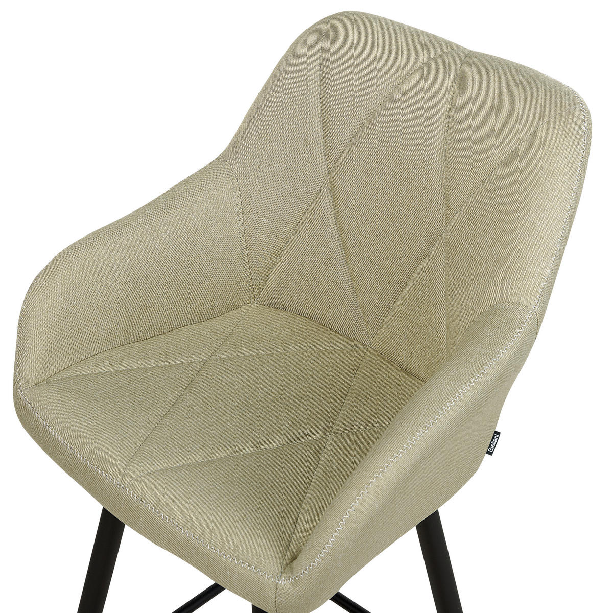 BARSTUHL 2er-Set Polsterbezug Grün Darien - Grün, Textil/Metall (47/104/47cm) - Beliani