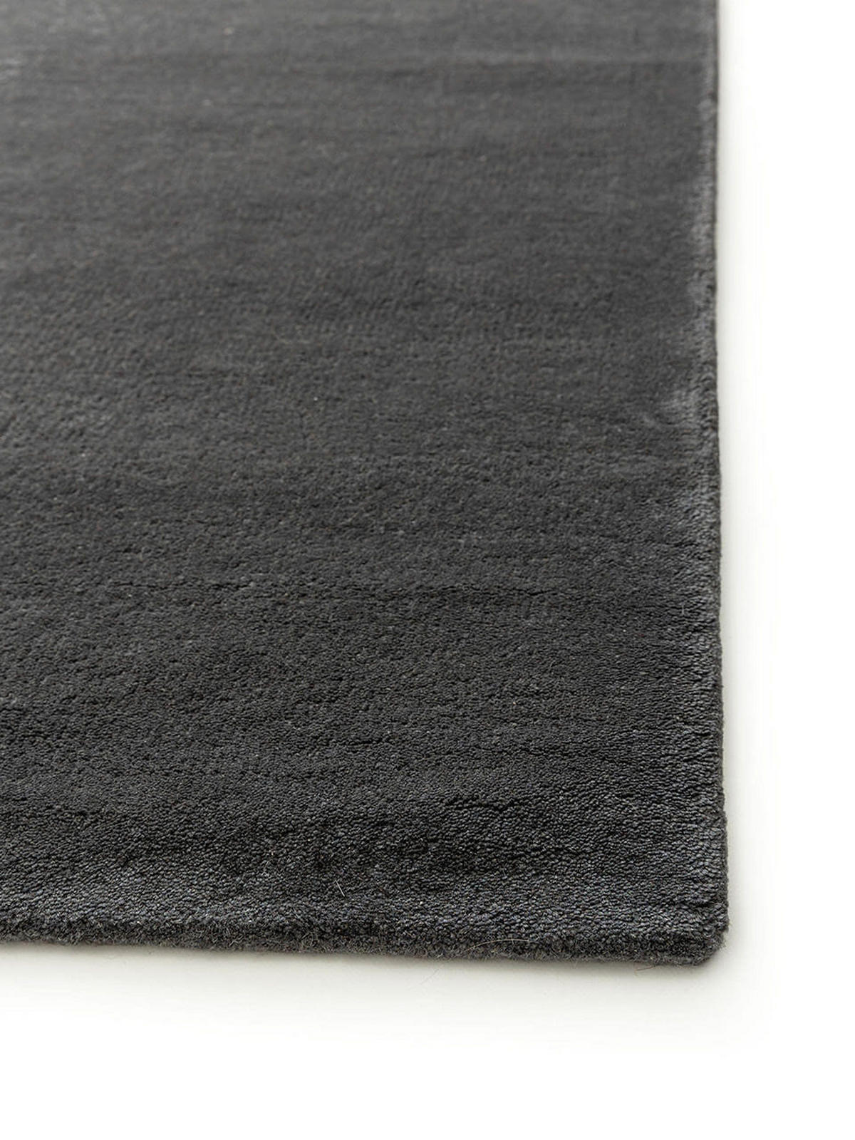 WOLLTEPPICH-LÄUFER Bent Anthrazit 70x200 cm - Grau, Textil (70/1cm) - KUNSTLOFT