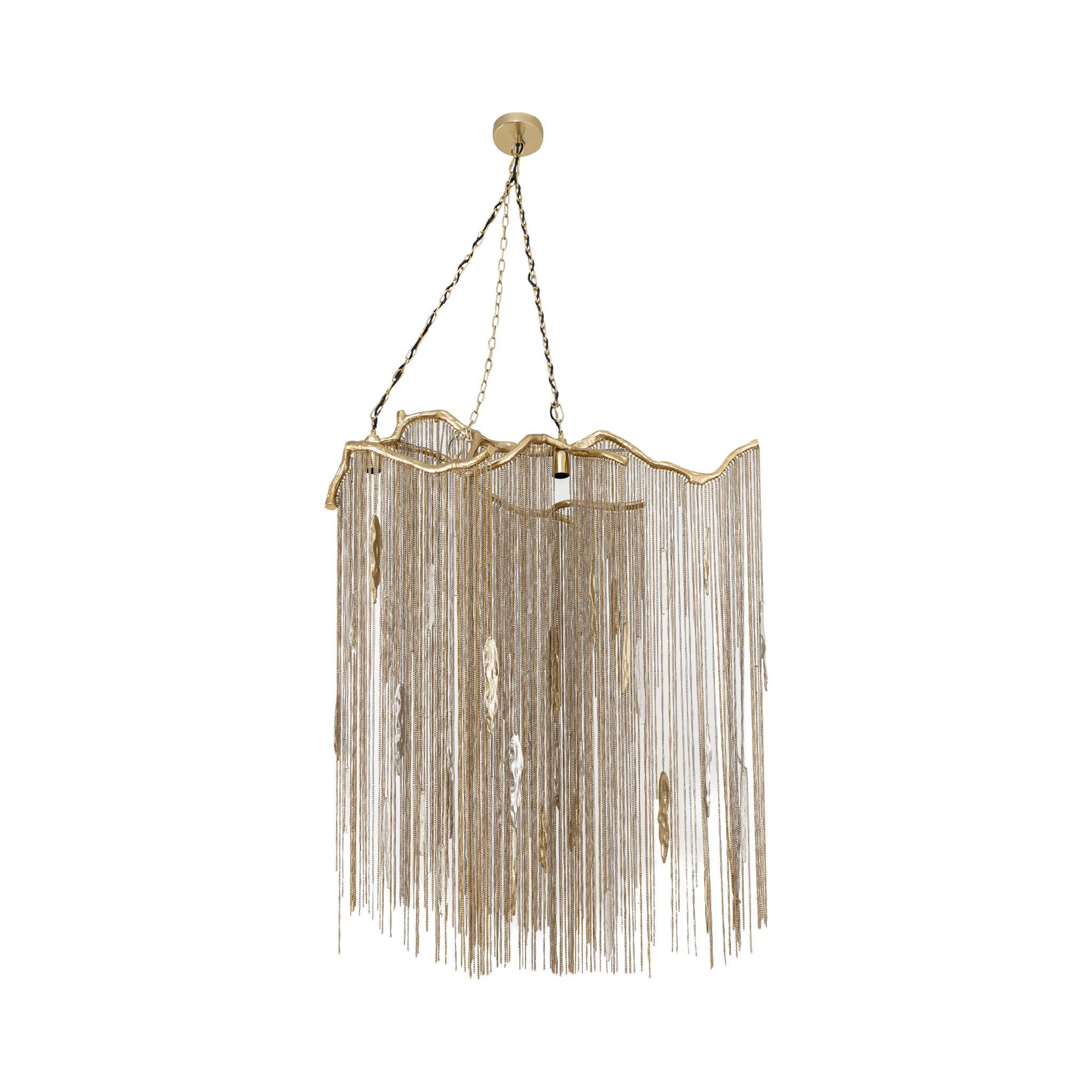 HÄNGELAMPE Wilco Gold 108/44/185cm - Goldfarben, Metall (108/44/185cm) - PTMD Collection