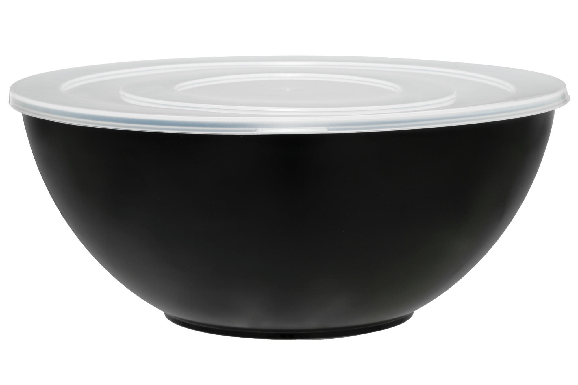 KUNSTSTOFFSCHÜSSEL mit Deckel 3580 ml - Schwarz, Kunststoff (26cm)