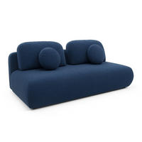 SOFA Blau OTO Ausziehbar Mit Bonnellfederung - Dunkelblau, Textil (206/90/92cm) - Sepro Meble
