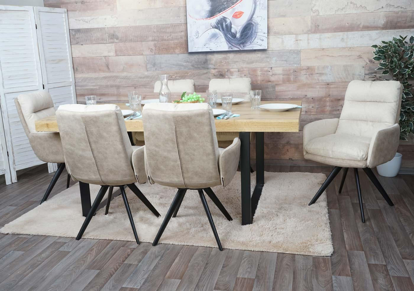 ESSZIMMERSTUHL Cremeweiß - Weiß, Textil (59/93/68cm) - MCW