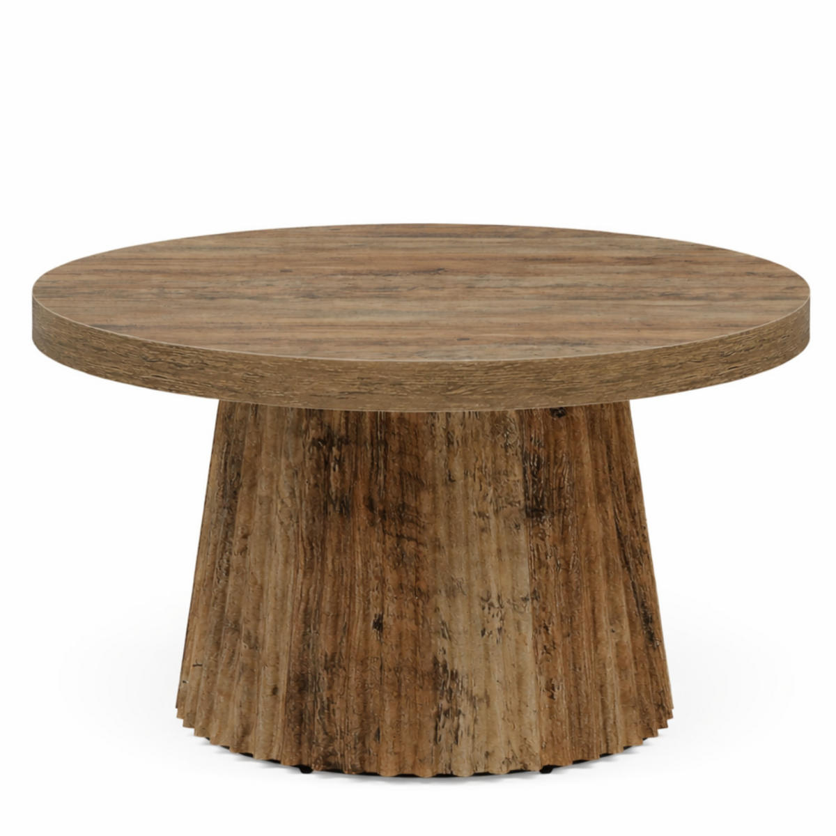 BEISTELLTISCH Rund Holzoptik 80/80/45 cm - Hellbraun, Holzwerkstoff (80/80/45cm) - Quality Elegance