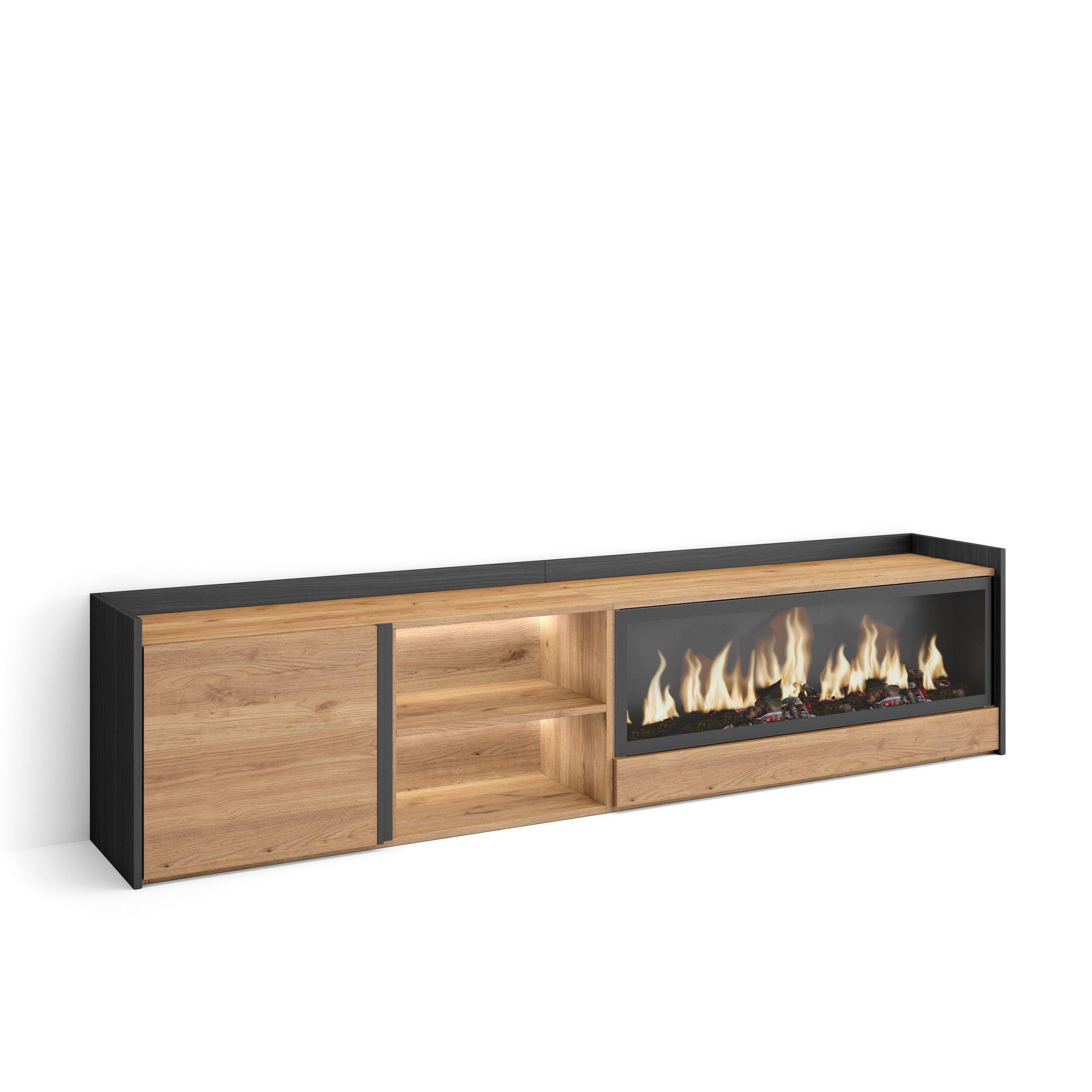 Skraut Home Lowboard, Eiche 212x50x35 cm