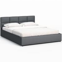 POLSTERBETT 160×200 mit Bettkasten und Lattenrost Mika 028-45 Graphit Dunkelgrau Geflochten - Graphitfarben, Holz (160/200cm) - Jana