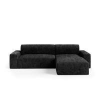 ECKSOFA mit Schlaffunktion Schwarz - Schwarz, Holz/Holzwerkstoff (300/185cm) - Furnisell