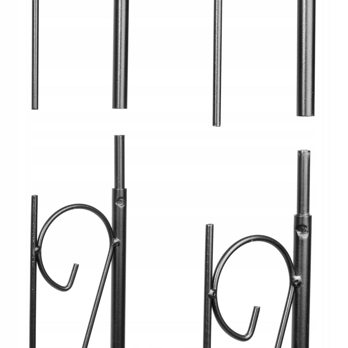 GARTENPERGOLA für Blumen 281 cm, schwarz - Schwarz, Metall (145/281cm) - KADAX
