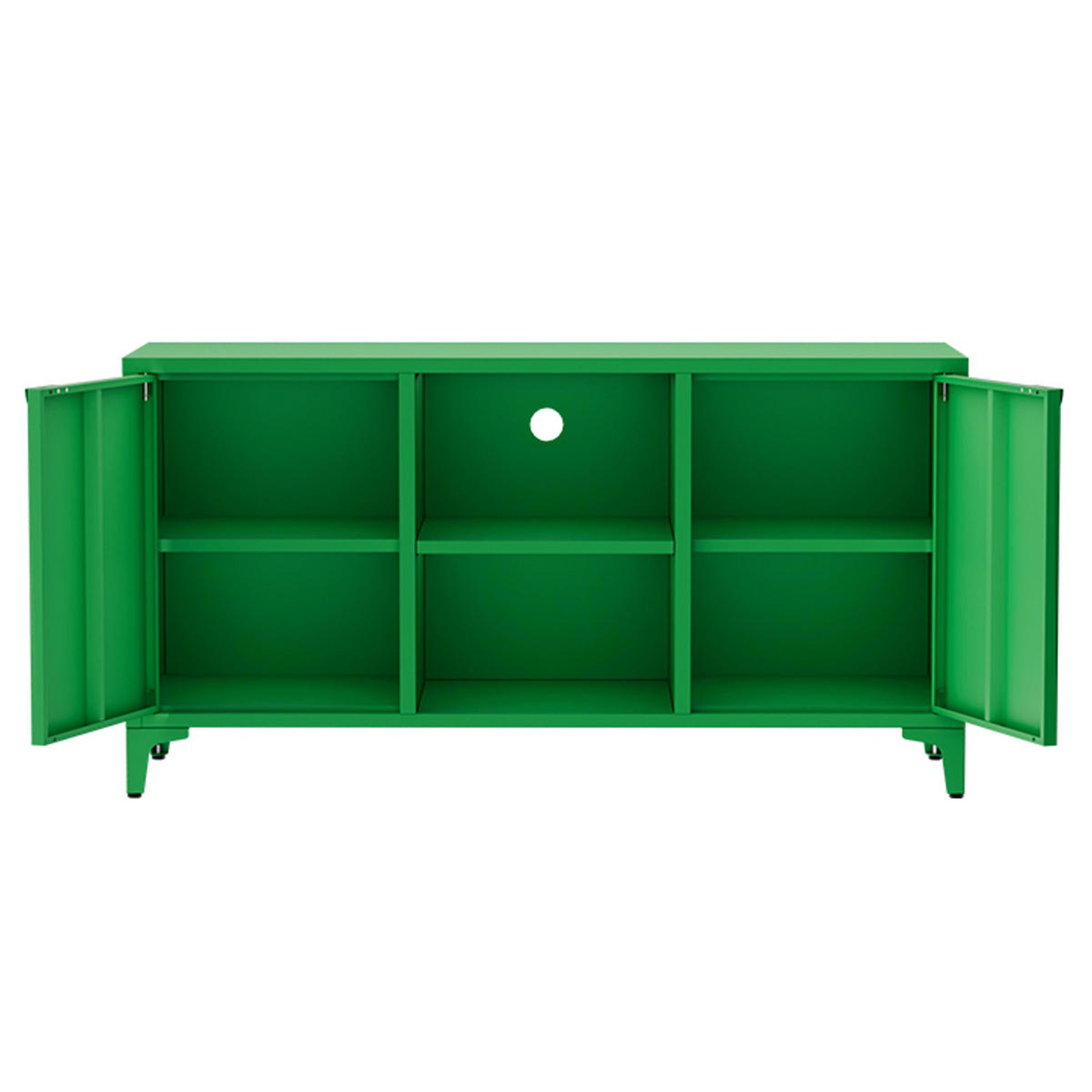 SIDEBOARD 120 cm, Grün - Grün, Metall (40/63/120cm) - Oviala