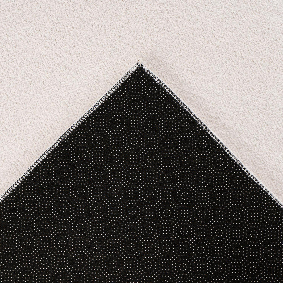 KURZFLOR-TEPPICH Waschbar Calma 200 Creme 120x160 cm - Creme, Kunststoff/Textil (120/160cm) - carpet city