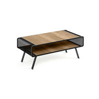 COUCHTISCH TORPE - Hellbraun/Schwarz, Holzwerkstoff (60/121/45cm) - Meblini