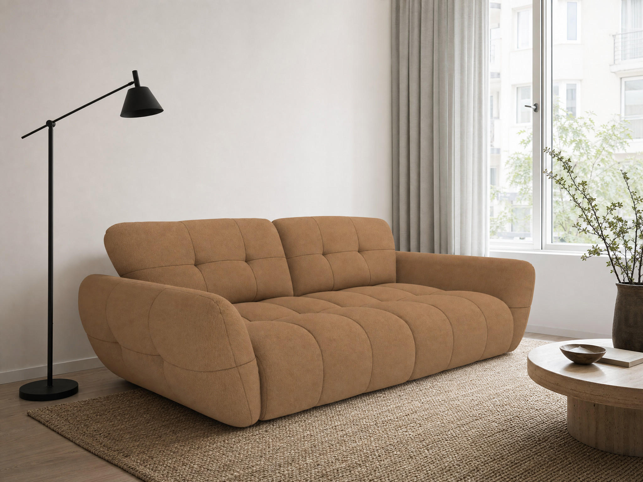 foamnova Bigsofa Cognac 272x68x134 cm