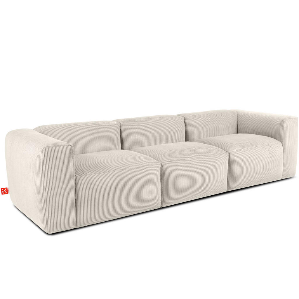Thumbnail - Konsimo® 3-Sitzer-Modulsofa, Creme, Textil, einzeln stellbar,Freiform, 290x73x96 cm, Wohnzimmer, Sofas & Couches, Sofas,...