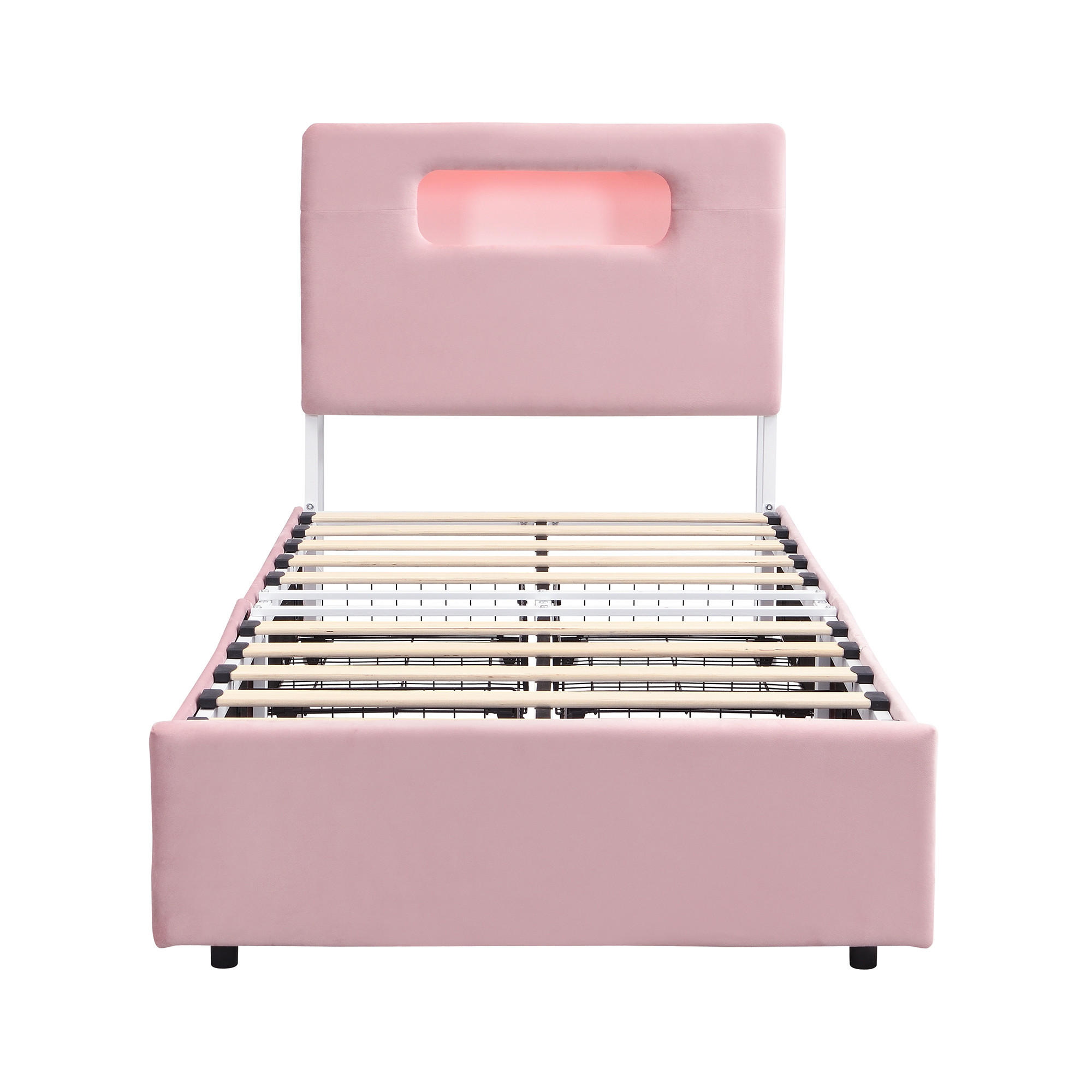 KINDERBETT 90/200 cm Rosa - Pink, Textil