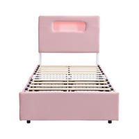 KINDERBETT 90/200 cm Rosa - Pink, Textil