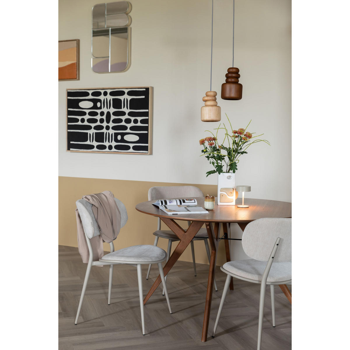 ESSTISCH IJver Rund 120 cm Walnuss - Braun, Holzwerkstoff (120/120/75cm) - Zuiver