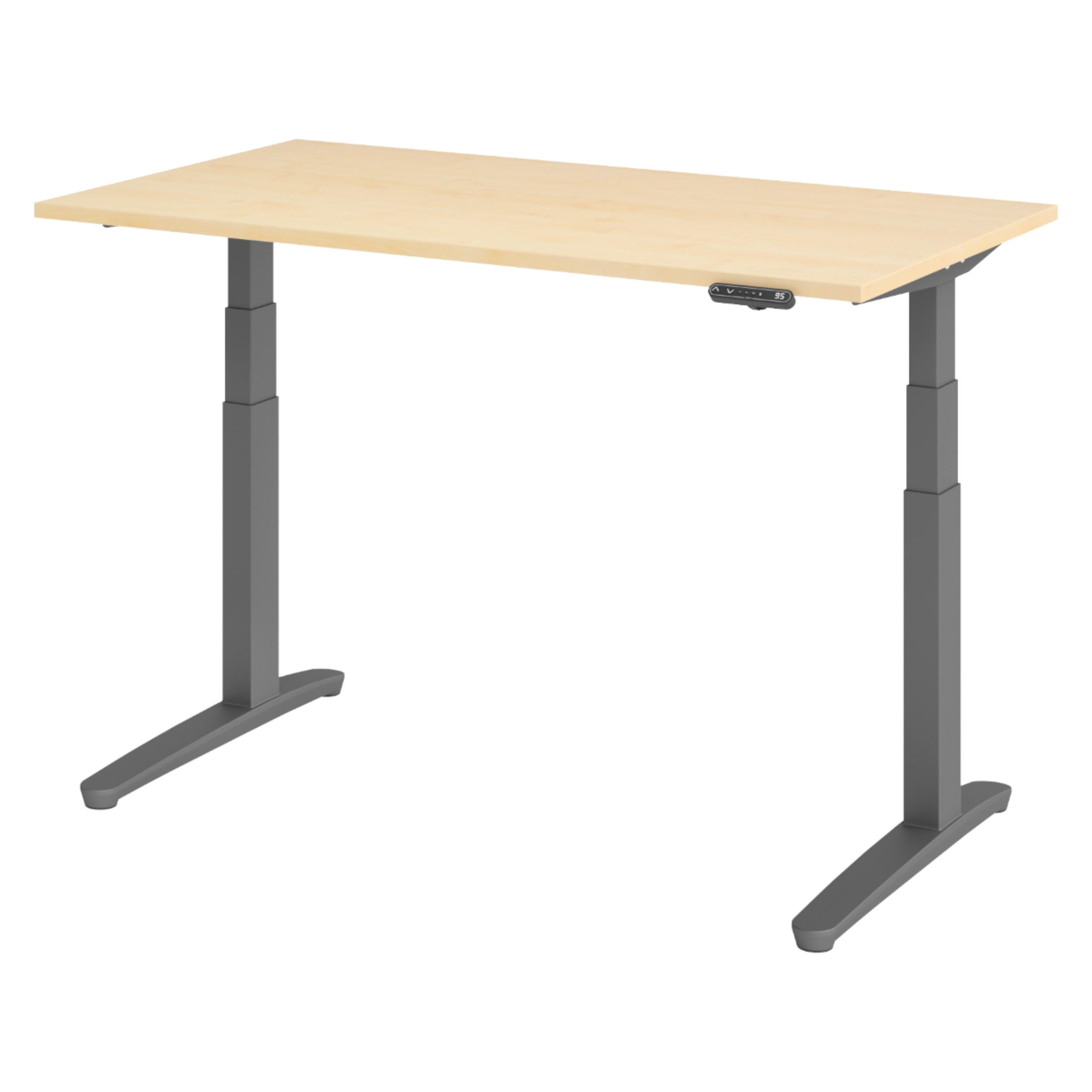 bümö Schreibtisch Ahorn, Graphit 140x74x80 cm