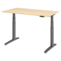 SCHREIBTISCH elektrisch XBHM 80/140/74 cm in Ahornfarben/Graphitfarben - Ahornfarben/Graphitfarben, Holzwerkstoff (80/140/74cm) - bümö