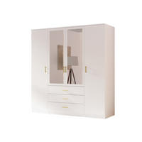 DREHTÜRENSCHRANK - LIMON 4D - Weiß - Weiß, Holzwerkstoff/Metall (200/210/64cm) - Möblo